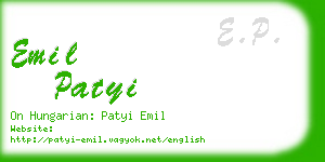 emil patyi business card